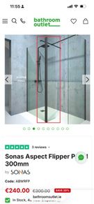 Sonas 300mm Pivoting Deflector Panel in Black