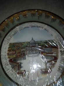 Holly bon china dish  wall hanging plat.