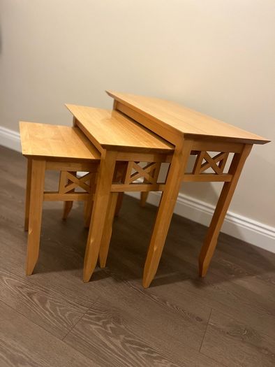 Nest of Tables Solid Oak