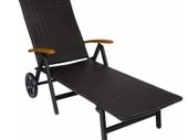 BRAND NEW Rattan Sun Lounger Beach Chair Adjustable Deck Chair Folding Loungers Outdoor Furniture