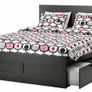 IKEA King (202x152cm) bed, storage, premium hybrid mattress Image 2
