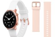 Doro Watch - Smart Watch for Seniors - Fitness Watch - Digital Watch - Activity Tracker - Water Resistant - Step Counter - Health Tracker - Touch Screen - (Pink/ White)