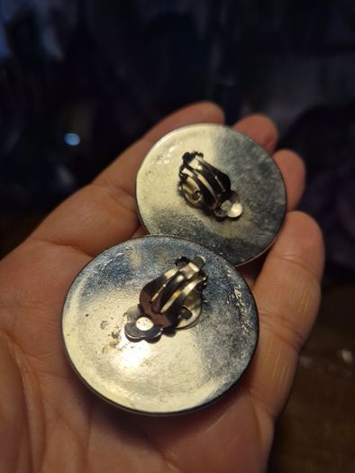Vintage Black Core Big Earrings