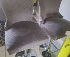 Set of 3 grey bar stools