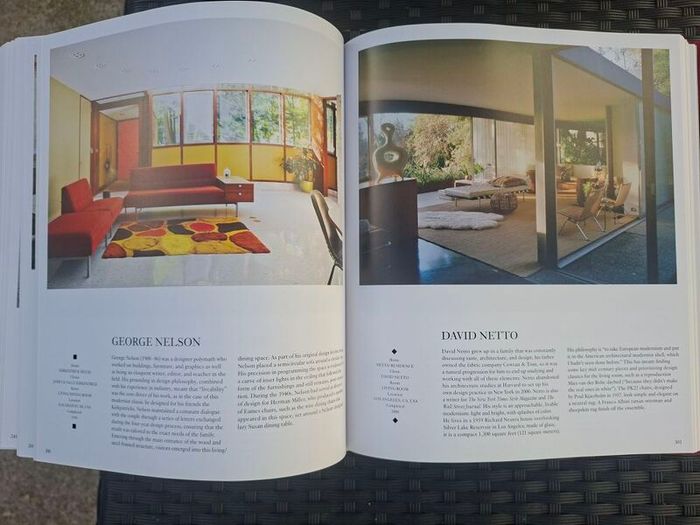Large (447 pages) Hardcover Book Interiors: The Greatest Rooms of the Century (Merlot Red Velvet cover edition)