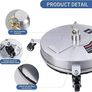 13" Pressure Washer Surface Cleaner with 4 Wheels, Stainless Steel Housing & 1/4" Quick Connector, Power Washer Attachment with 2 Extension Wands, 2 Replacement Nozzles, 4000 PSI (13inch) Image 4