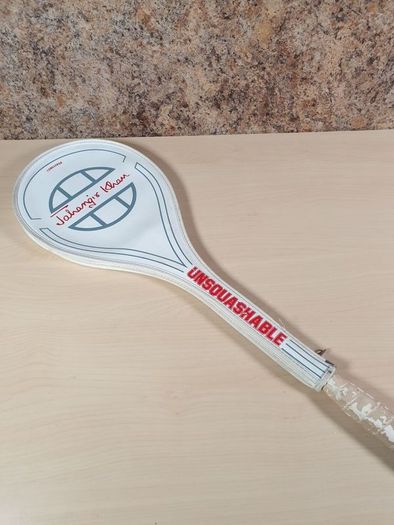 Vintage JAHANGIR KHAN Unsquashable The Conqueror Signiature Squash Racket graphite
