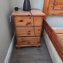 Bedroom furniture - bed frame, chest of drawers and 2 x locker Image 2
