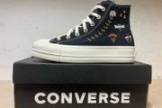 Women's converse all star lift hi black black egret