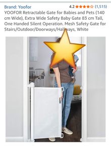 Retractable baby gate