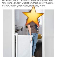 Retractable baby gate