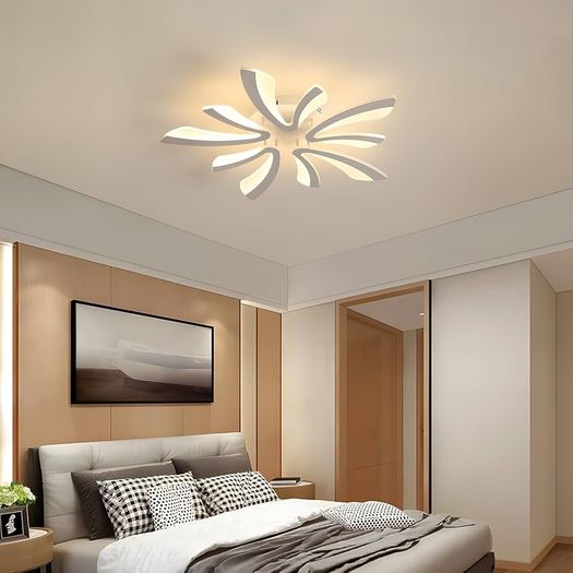Ceiling Light Dimmable, LED Ceiling Lighting 48W 5400LM, 3000K-6500K, Acrylic Modern Lighting Fixture with Remote Control for Living Room Bedroom