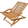 Deck Chair with Footrest Solid Acacia Wood Image 2