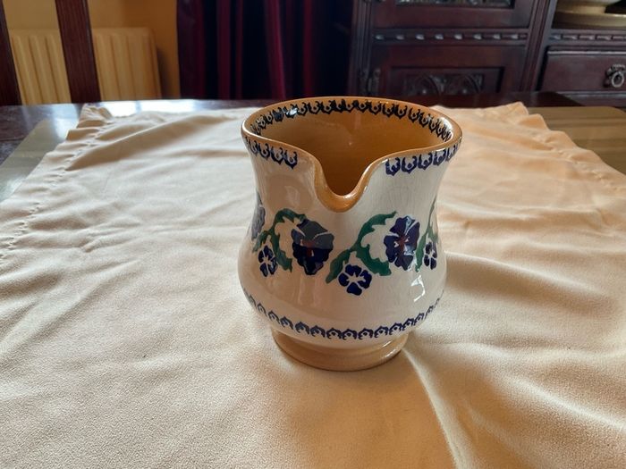 Nicholas Mosse two pansy jugs .  Both 4 inches  in height