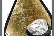 60cm Portable Gold&amp;Silver Grip Reflector