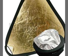 60cm Portable Gold&Silver Grip Reflector
