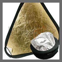 60cm Portable Gold&Silver Grip Reflector