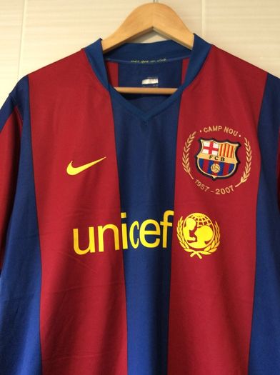 FC Barcelona Jersey. Official Nike Mens Home Jersey Season 2007-2008. Original From The Time. Not A Modern Day Remake.