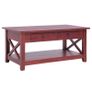 Coffee Table Brown 100x55x46 cm Solid Mahogany Wood Image 5