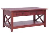 Coffee Table Brown 100x55x46 cm Solid Mahogany Wood