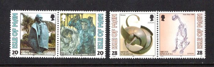1993 Isle of Man Europa: Contemporary Art Commemorative Stamps Mint Never Hinged (MNH)