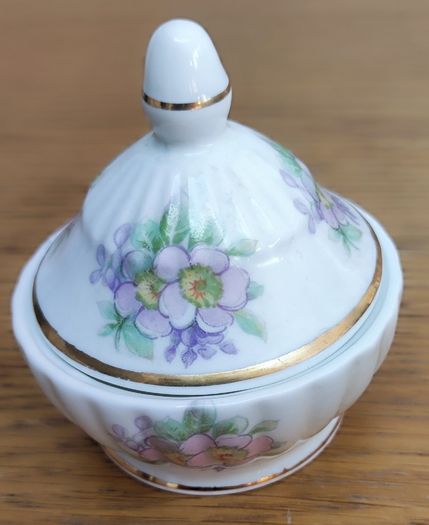 Mustard Jar & Lid Irish Blossom by Royal Tara  Vintage from the 1970s