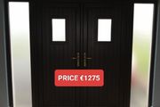 Double French patio doors with side glass panels