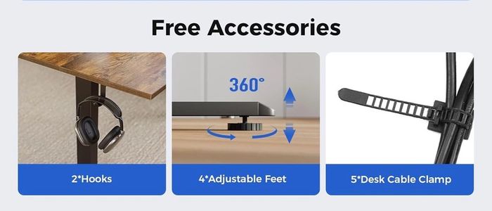 Electric Standing Desk, 120 x 60 cm Height Adjustable Sit Stand Desks