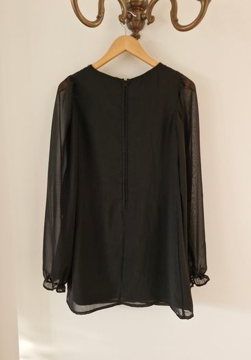 Black chiffon dress