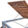 Sun Lounger Solid Acacia Wood Image 2