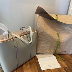 Tory Burch Perry Tote Light Granite Brand New