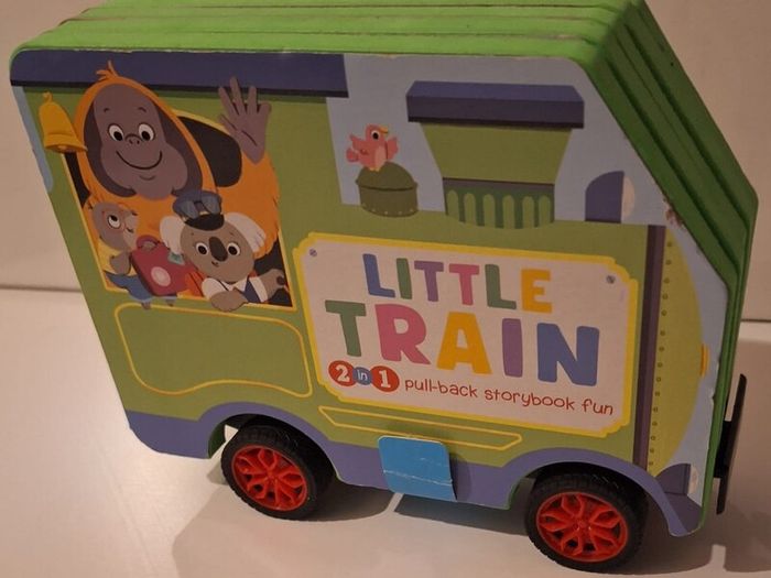 Little Train 2 in 1 pull-back storybook