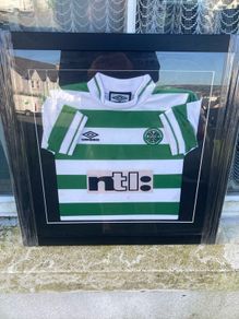 celtic jersey framed free postage
