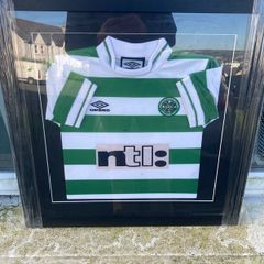 celtic jersey framed free postage