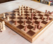 Brand New Handcrafted Chessboard - Walnut, Maple, Oak