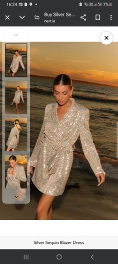 Next sequin blazer dress
