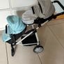 Double pram and twin dolls Image 2