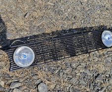 Mk1 Golf GTi grille with original Hella fog lights