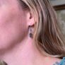 Vintage 925 Sterling Silver & Turquoise  Earrings Image 2