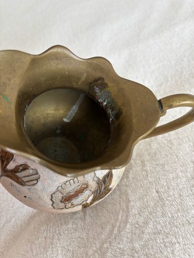 Metal Gold Decor Jug and Bowl