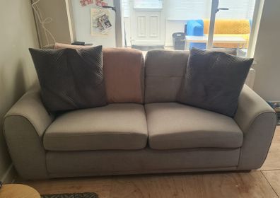 2 sofa and pouffe