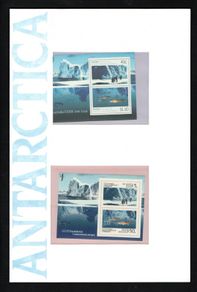 1990 Australia/ Russia Stamp Joint Issue Commemorating Scientific Co-operation in Antarctica Pack with Miniature Sheets