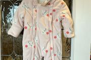 Baby Girl M&amp;S Velour Pramsuit NEW 3-6mnth