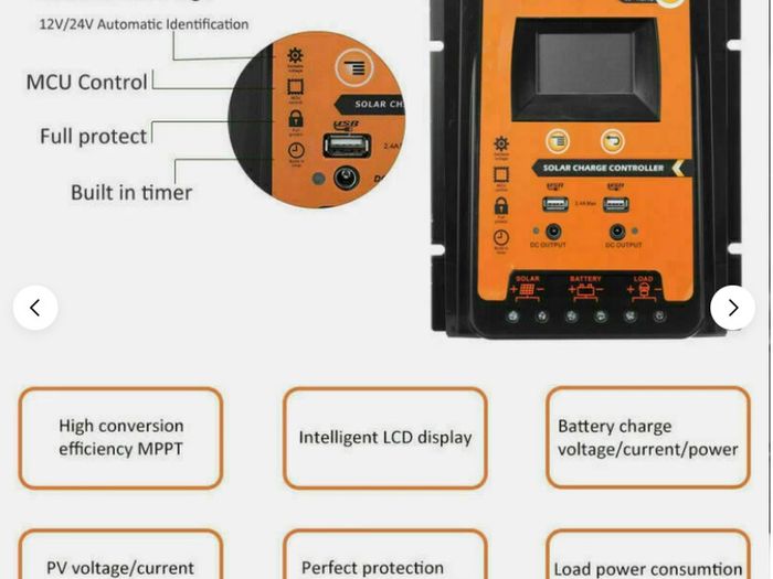 12-24V 10-70A PWM MPPT Solar Charge Controller