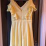 BNWOT VILA Lemon yellow flowy shift dress size 10 Image 7