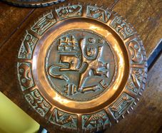 Antique Handmade Copper Charger