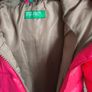 Girls pink winter puffer coat 7-8 United colours of Benetton shower resistant Lapland + free hat Image 3