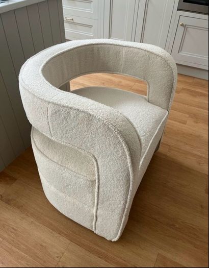 Cream Boucle Armchair