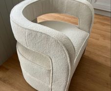 Cream Boucle Armchair
