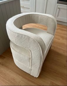 Cream Boucle Armchair